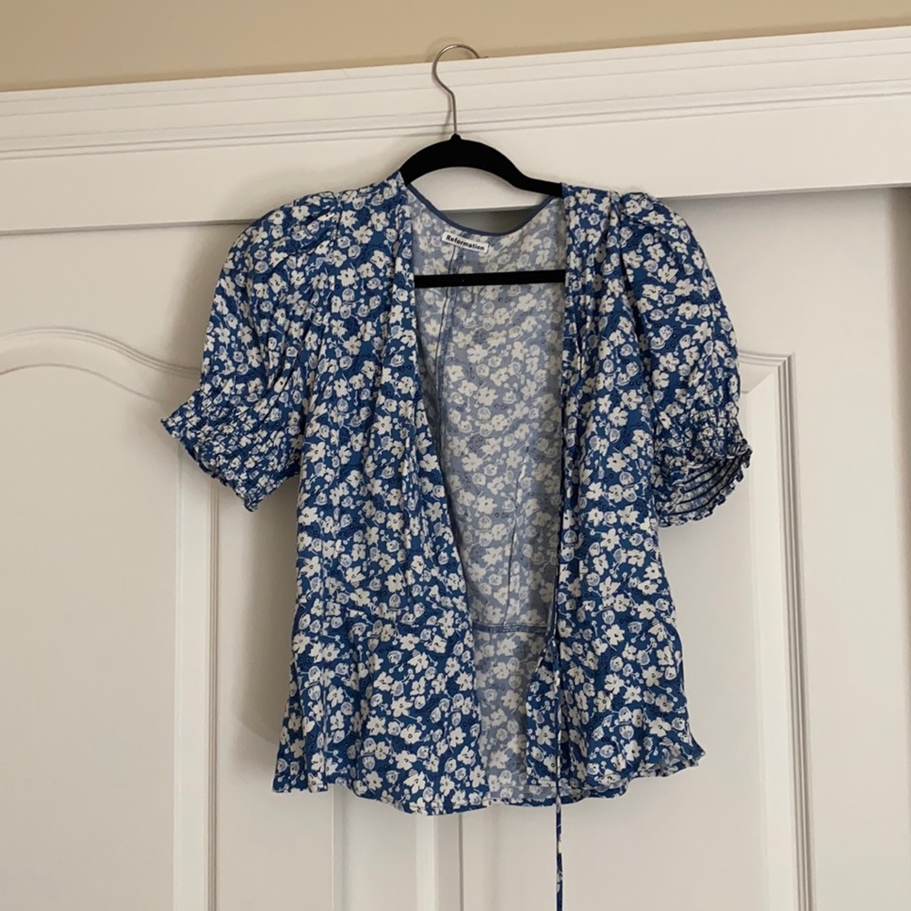 Reformation Tie Top